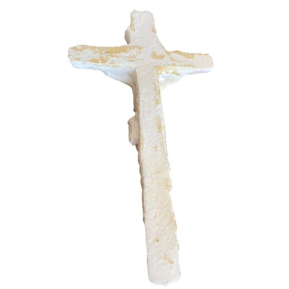Unique Plaster Mold Crucifix Jesus on the Cross 13.5 x 7.5" - Picture 9 of 11